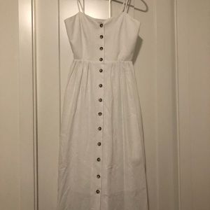 H&M Linen blend maxi dress in White Size 4